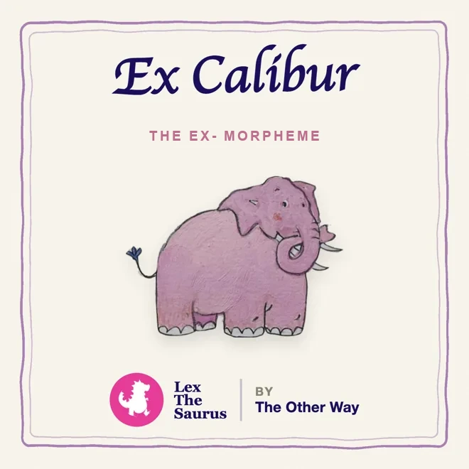 Ex Calibur, the ex- morpheme, an elephant