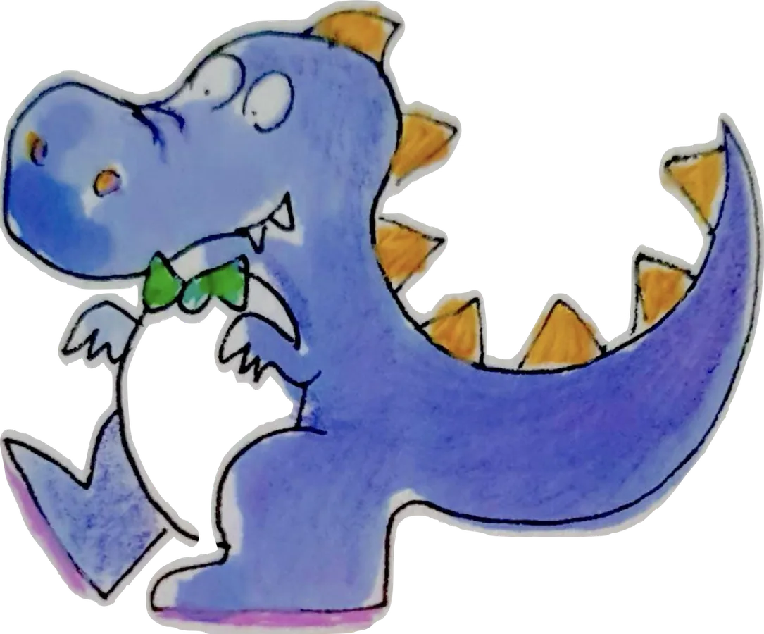 Lex The Saurus, a friendly dinosaur
